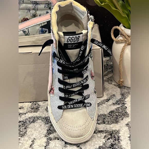 Golden Goose “rare” Jaccard Flower slide high top sneaker / Size 37 - Picture 3 of 9